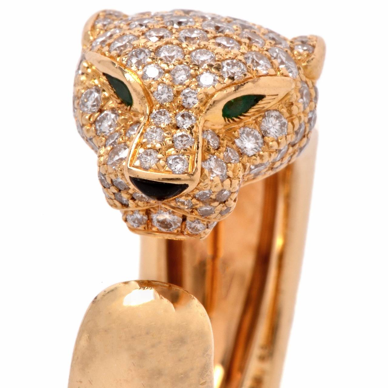 gold panther ring