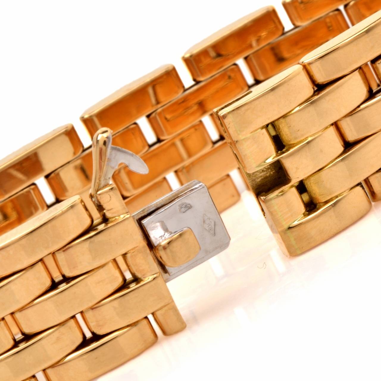 Cartier Maillon Panthere Five Row Gold Link Bracelet In Excellent Condition In Miami, FL