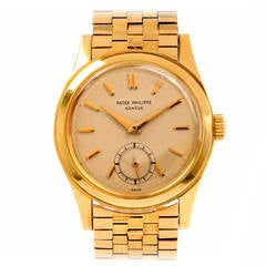Patek Philippe Yellow Gold Bracelet Wristwatch Ref 2483
