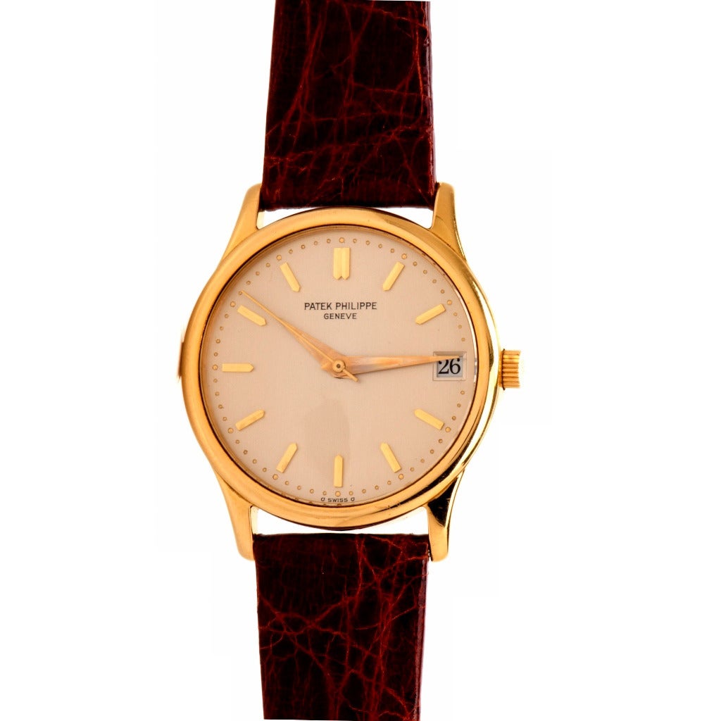 Patek Philippe Yellow Gold Calatrava Wristwatch Ref 3998