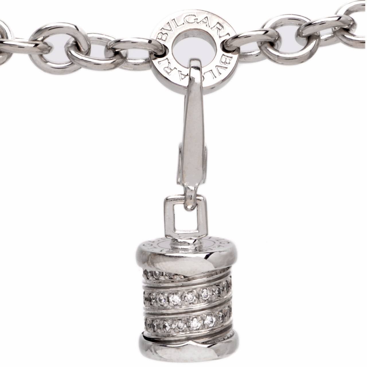 Bulgari Diamond Gold Charm Bracelet 2