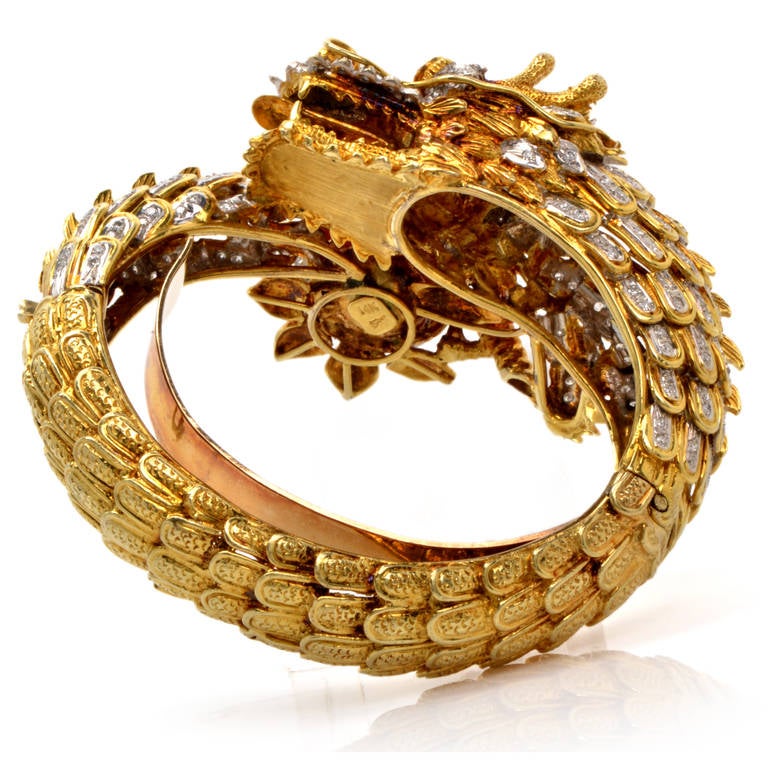 gold dragon head bracelet