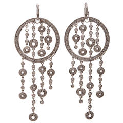 Di Modolo Tempia Chandelier Diamond Gold Pendant Earrings