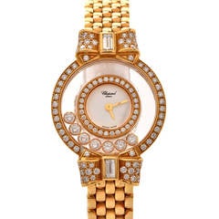 Chopard Lady's Yellow Gold and Diamond Happy Diamonds Wristwatch