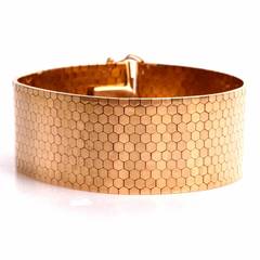 Retro Wide Gold Bracelet