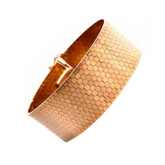 Vintage Wide Gold Bracelet