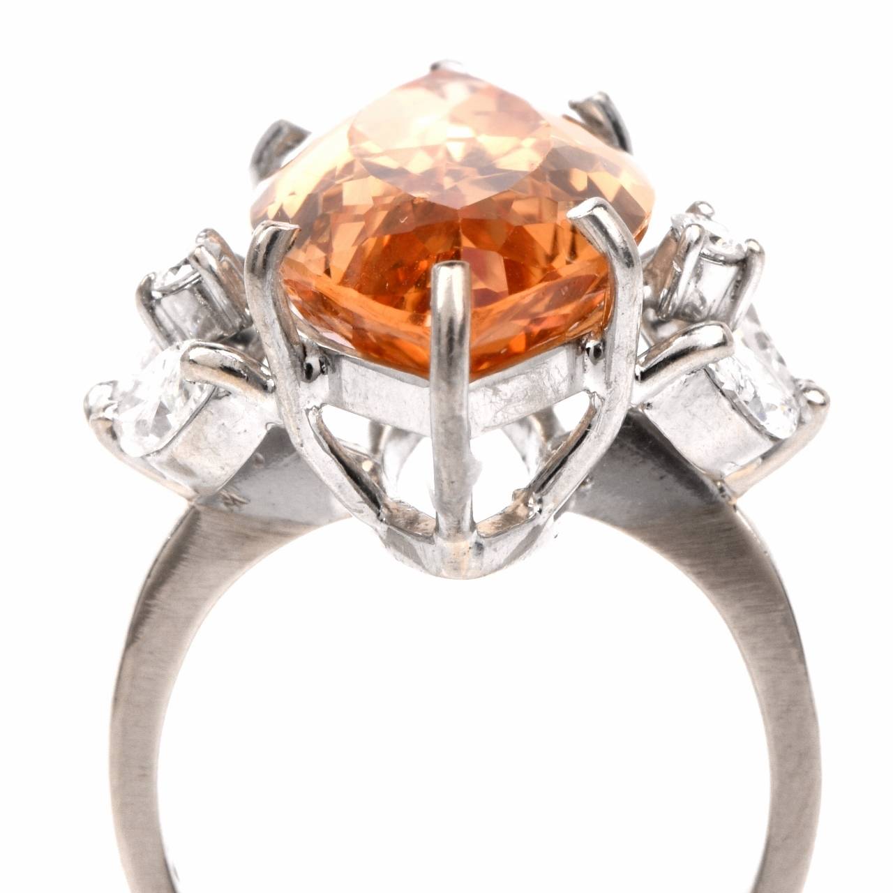 Imperial Topaz Diamond Gold Cocktail Ring 2