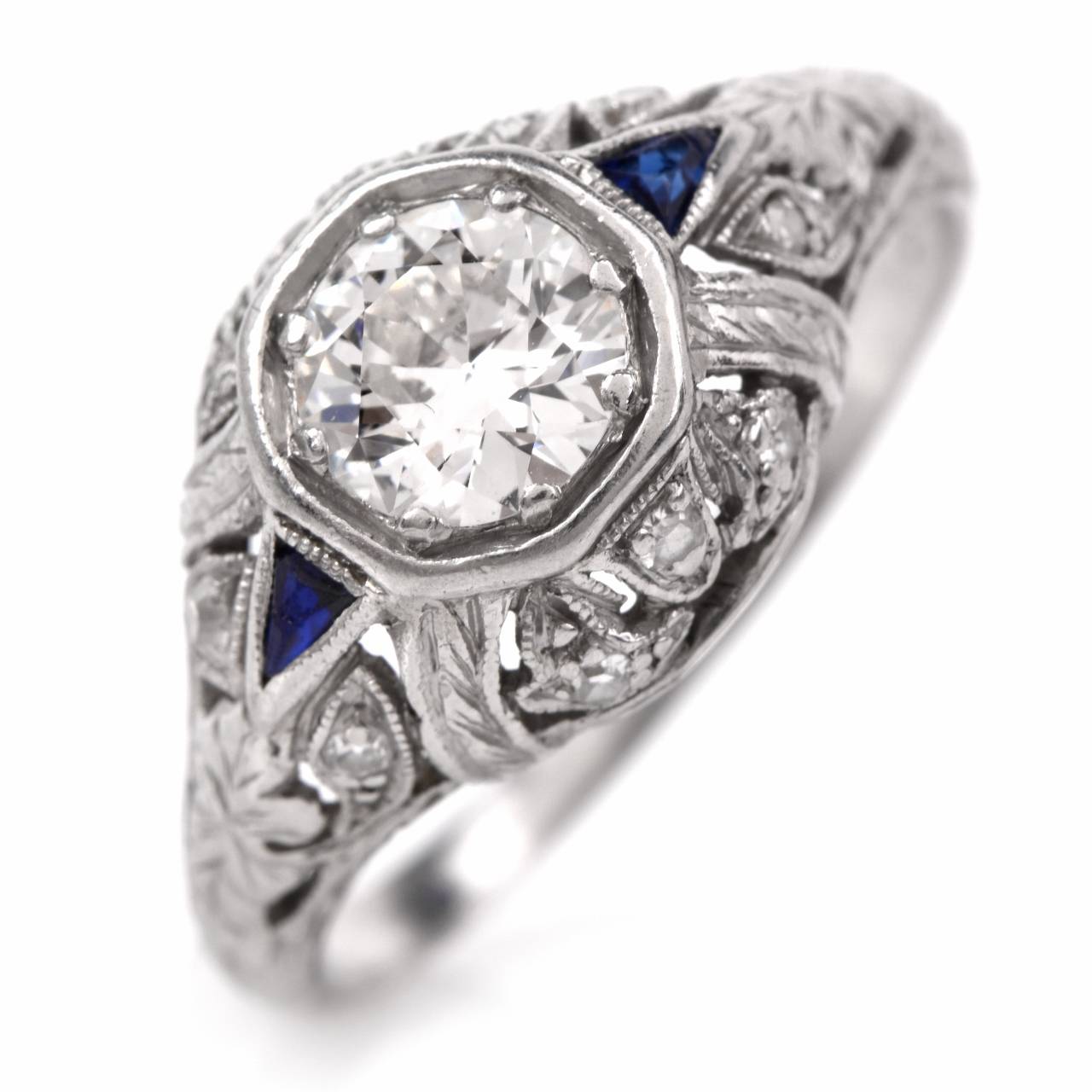 Women's Antique Diamond platinum Engagement ring