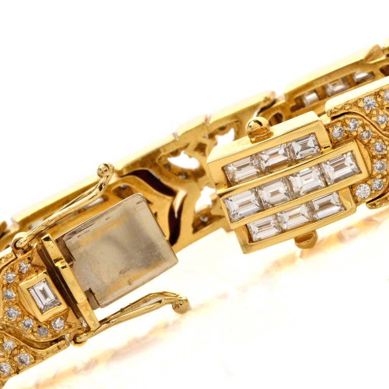 Diamond Gold Link Bracelet 1