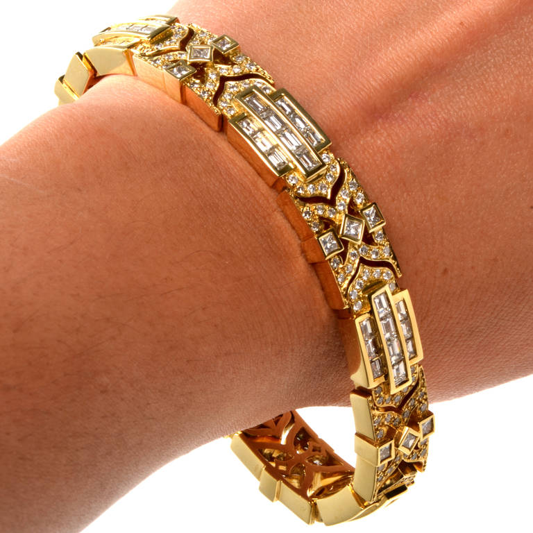 Diamond Gold Link Bracelet 2