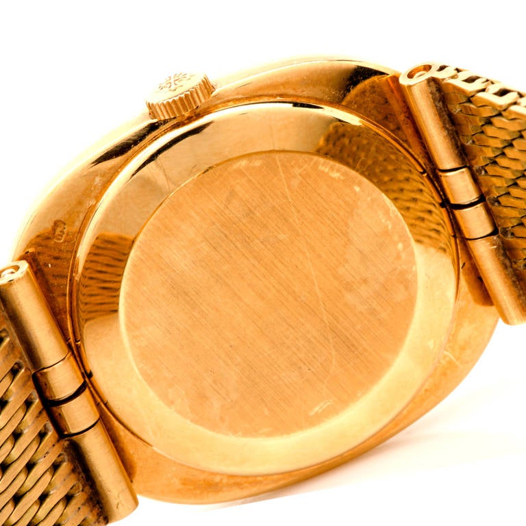 Patek Philippe Yellow Gold Ellipse Wristwatch with Integral Bracelet Ref 3548 In Excellent Condition In Miami, FL