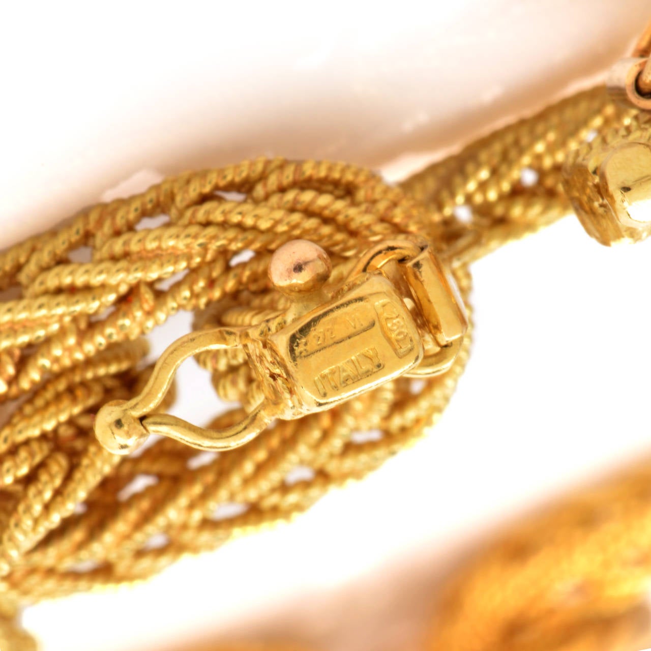 Italian Heavy Gold Braided Link Bracelet 2