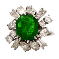 Emerald Diamond Gold Cocktail Ring Emerald Diamond Gold Cocktail Ring