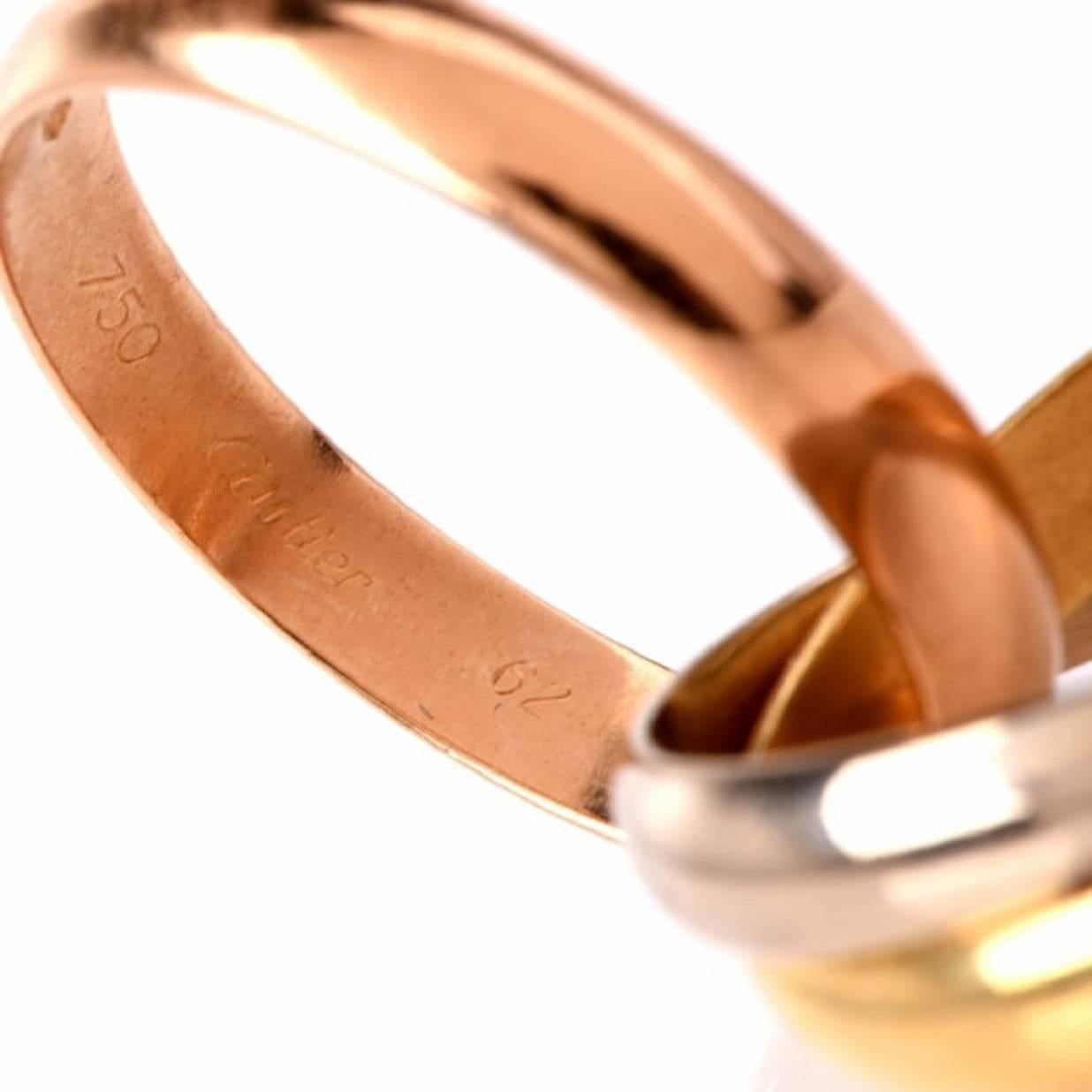 Women's Cartier Three color Gold Trinity Ring 