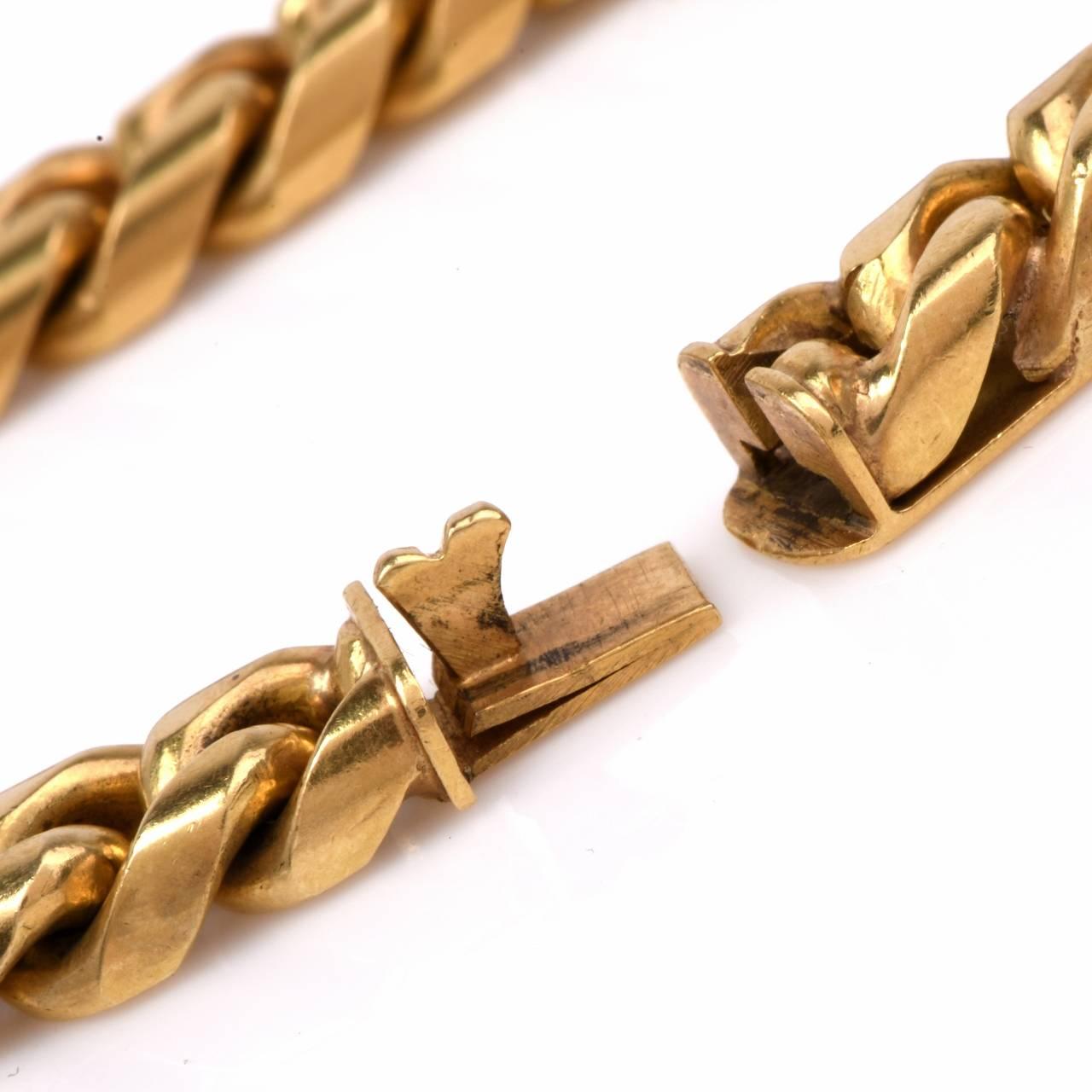 heavy gold link bracelet
