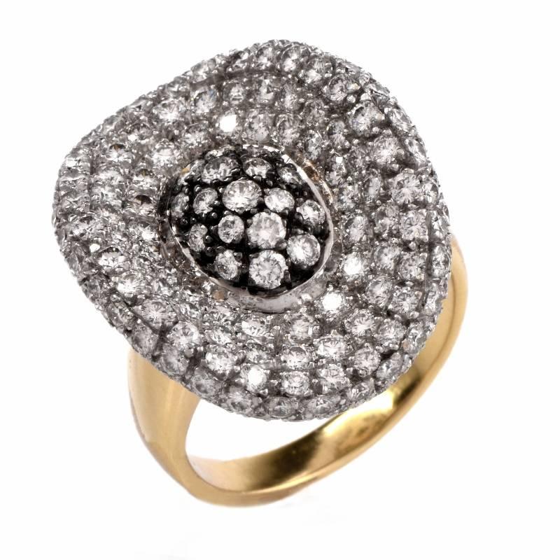 Diamond Gold Sombrero Style Ring 1