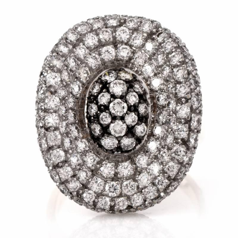 Women's Diamond Gold Sombrero Style Ring