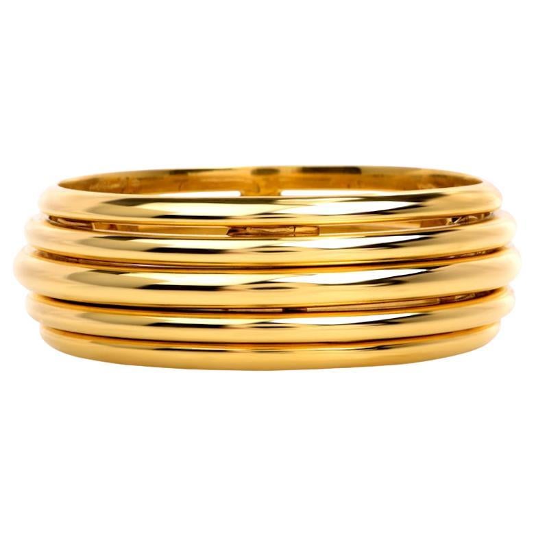 Piaget Possession 18k Yellow Gold Spinning Bangle Bracelet