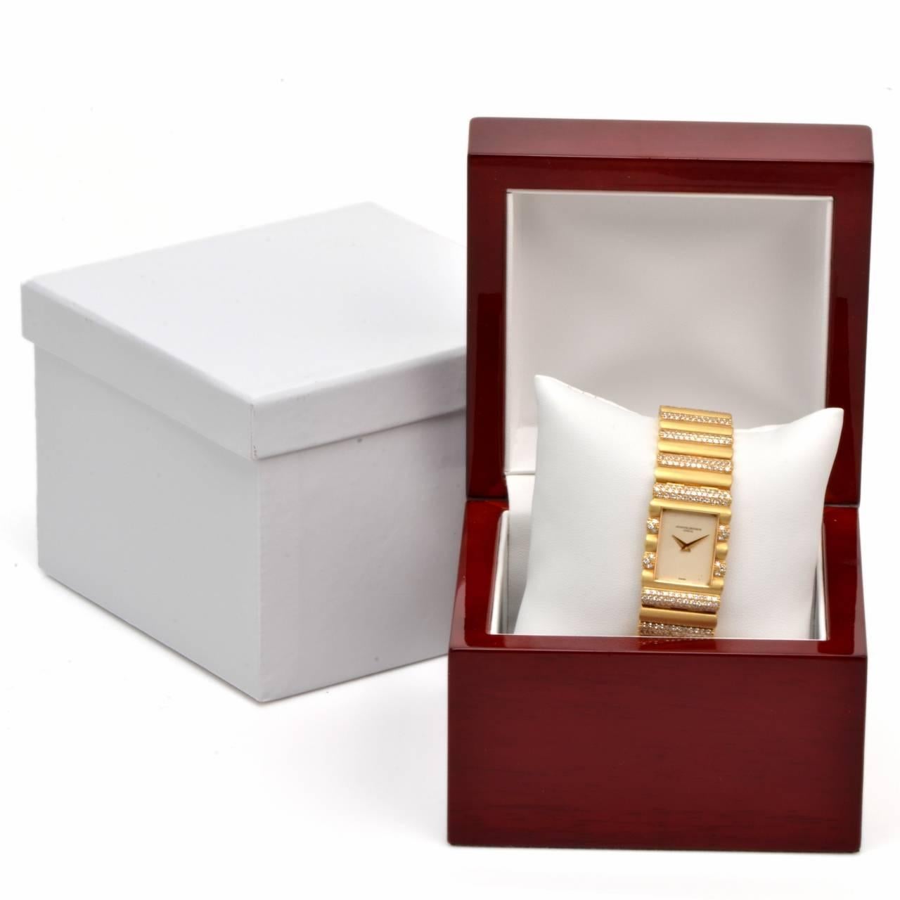 Vacheron Constantin Yellow Gold Diamond Manual Wristwatch Ref 15006 4