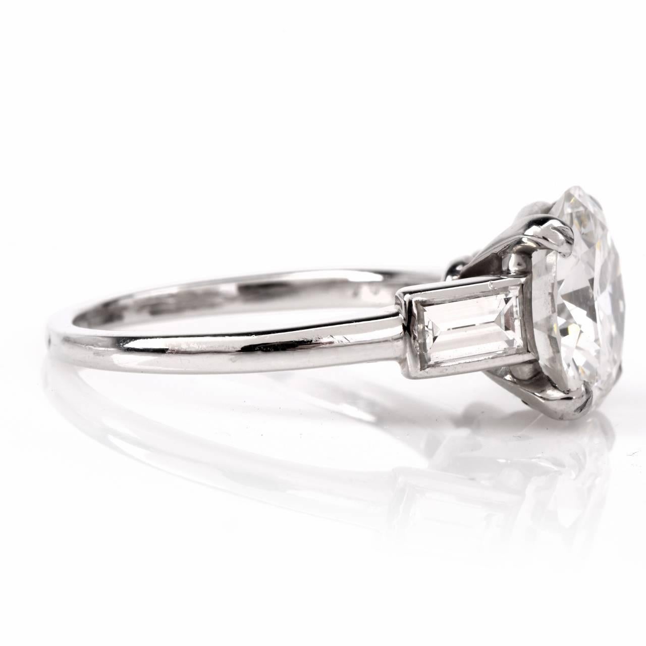Women's Cartier Diamond Platinum Solitaire Engagement Ring
