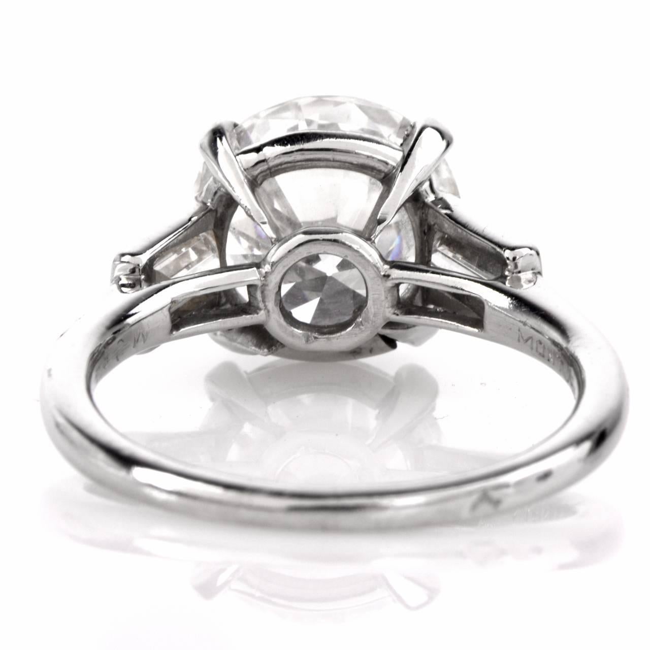 Cartier Diamond Platinum Solitaire Engagement Ring 1