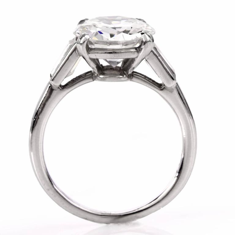 Cartier Diamond Platinum Solitaire Engagement Ring at 1stDibs