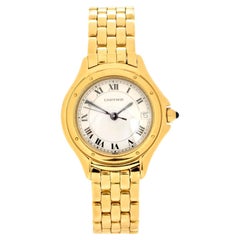 Cartier Cougar Collection 18K Gold Elegant Ladies Wristwatch