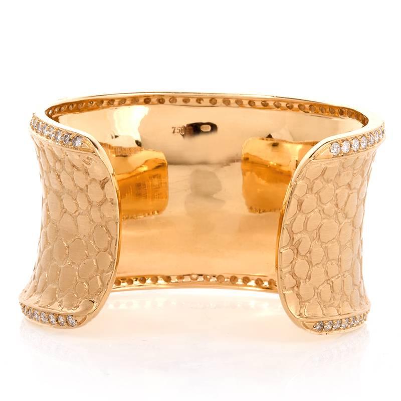 Gert Helmuth Splendor Collection Diamond Gold Cuff Bracelet 3