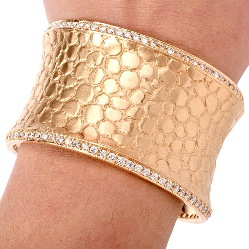 Gert Helmuth Splendor Collection Diamond Gold Cuff Bracelet 1