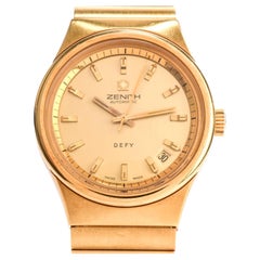 Vintage Zenith Defy Surf 18 Karat Gold Deluxe Automatic Watch