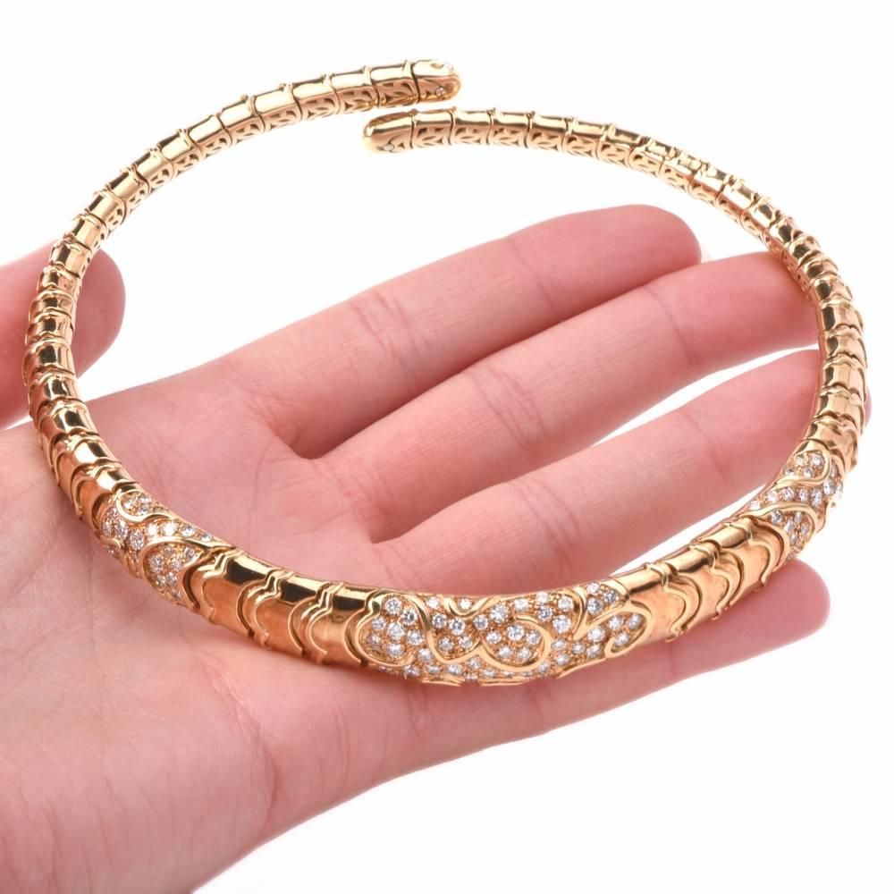 Women's Diamond Gold Choker Cuff Necklace