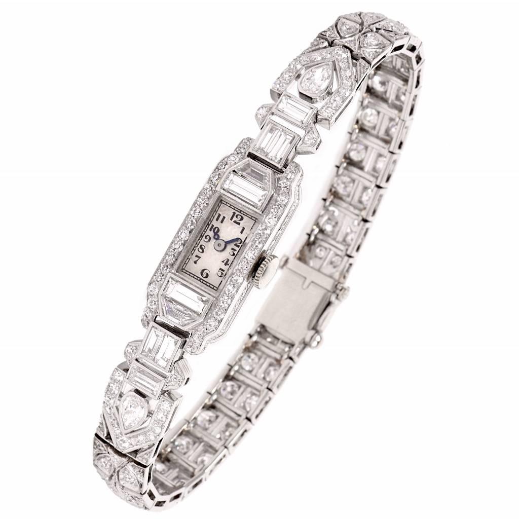 mathey tissot platinum diamond watch