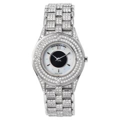 Orologio da polso Chopard Mauboussin con diamanti e madreperla in oro bianco 18 carati Orologio da polso Chopard Mauboussin con diamanti e madreperla in oro bianco 18 carati