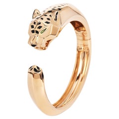 Panthère de Cartier 18K Gold Cuff Bracelet Size 17
