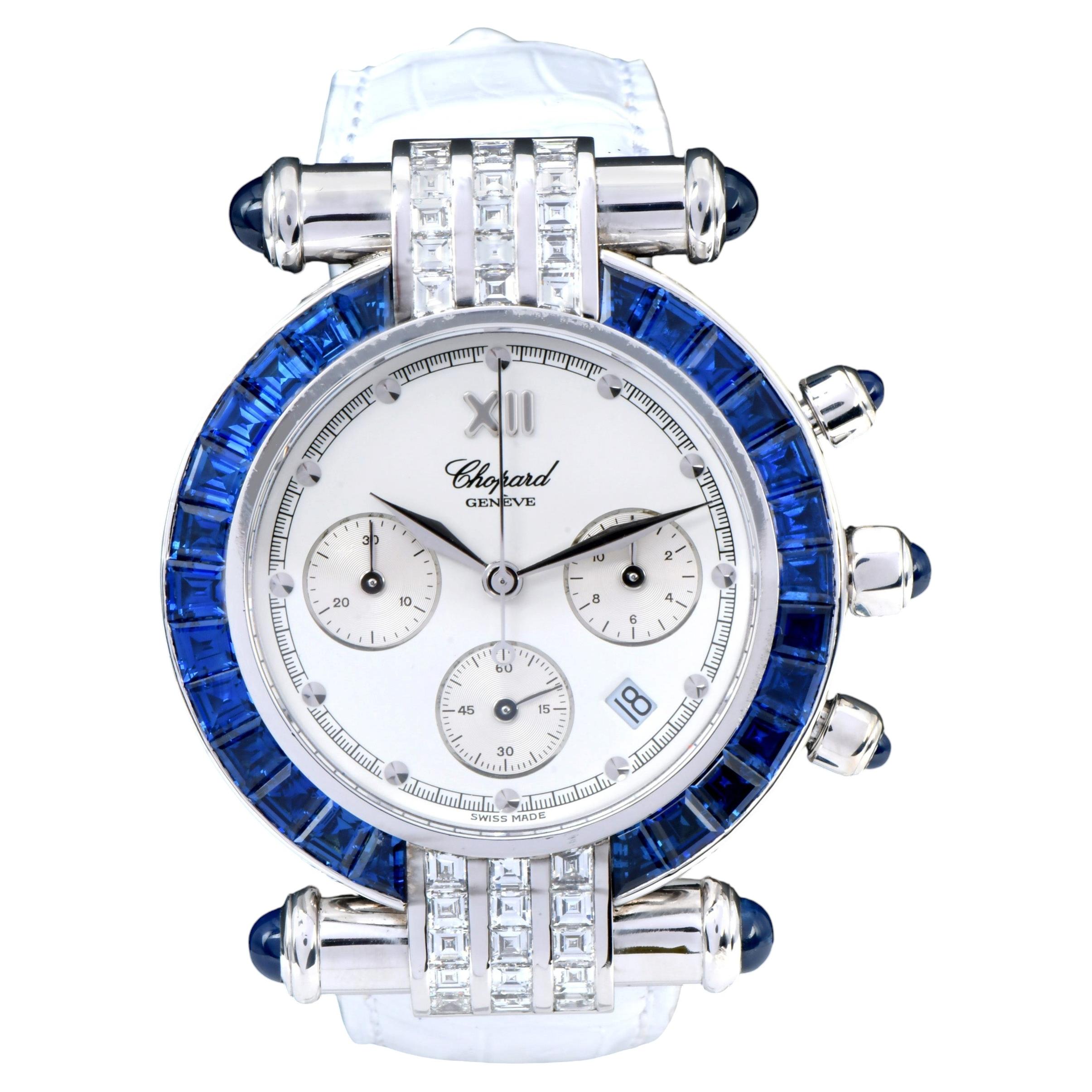 Pre-owned Chopard Imperiale 42mm Chronograph Ref 38/3180-23 18k Gold Watch In Multi