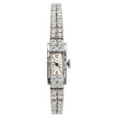 Vintage Art Deco Berlis Platinum 6.60ct Diamond Ladies Watch