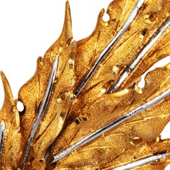 Broche vintage « Maple Leaf » de Mario Buccellati en or 18 carats