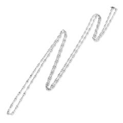 Platinum 3 carat Diamonds 44" diamond chain Necklace