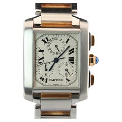 Vintage Cartier Tank Francaise Chronoflex Watch. Cartier 2303 Stainless Steel