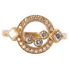 18k Chopard Happy Diamond ring. CHOPARD Happy Diamond band