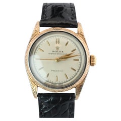 Vintage Rolex Watch. ROLEX Oyster SPEEDKING 4220 SS and 9k Bezel. Engraved