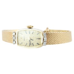 Genuine Rolex Diamond Watch. 14k YG Ladies Rolex Mechanical Windup Watch.