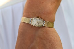 Genuine Rolex Diamond Watch. 14k YG Ladies Rolex Mechanical Windup Watch.