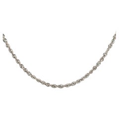 Platinum Rope Necklace. PT950 Chain Necklace 20in Adjustable