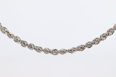 Platinum Rope Necklace. PT950 Chain Necklace 20in Adjustable