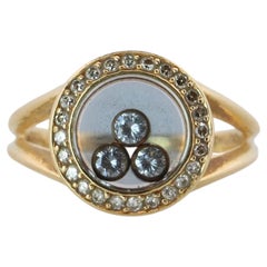 18k Chopard Happy Diamond ring. CHOPARD Happy Diamond band
