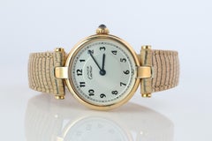 Vero orologio Cartier. Must de Cartier Vendome 590004 Rotondo Argental Faccia Araba