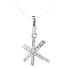 Genuine Cartier Firework Pendant. 18k White Gold Diamond Cartier Fireworks Charm