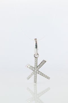 Genuine Cartier Firework Pendant. 18k White Gold Diamond Cartier Fireworks Charm