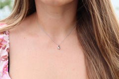 Tiffany and Co Teardrop Pendant. Platinum Tiffany Elsa Peretti Tear Necklace